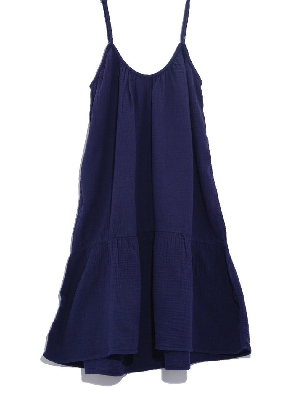 Echo Supersoft Gauze Lilou Mini Slip Dress Beach Cover-up | S | Navy